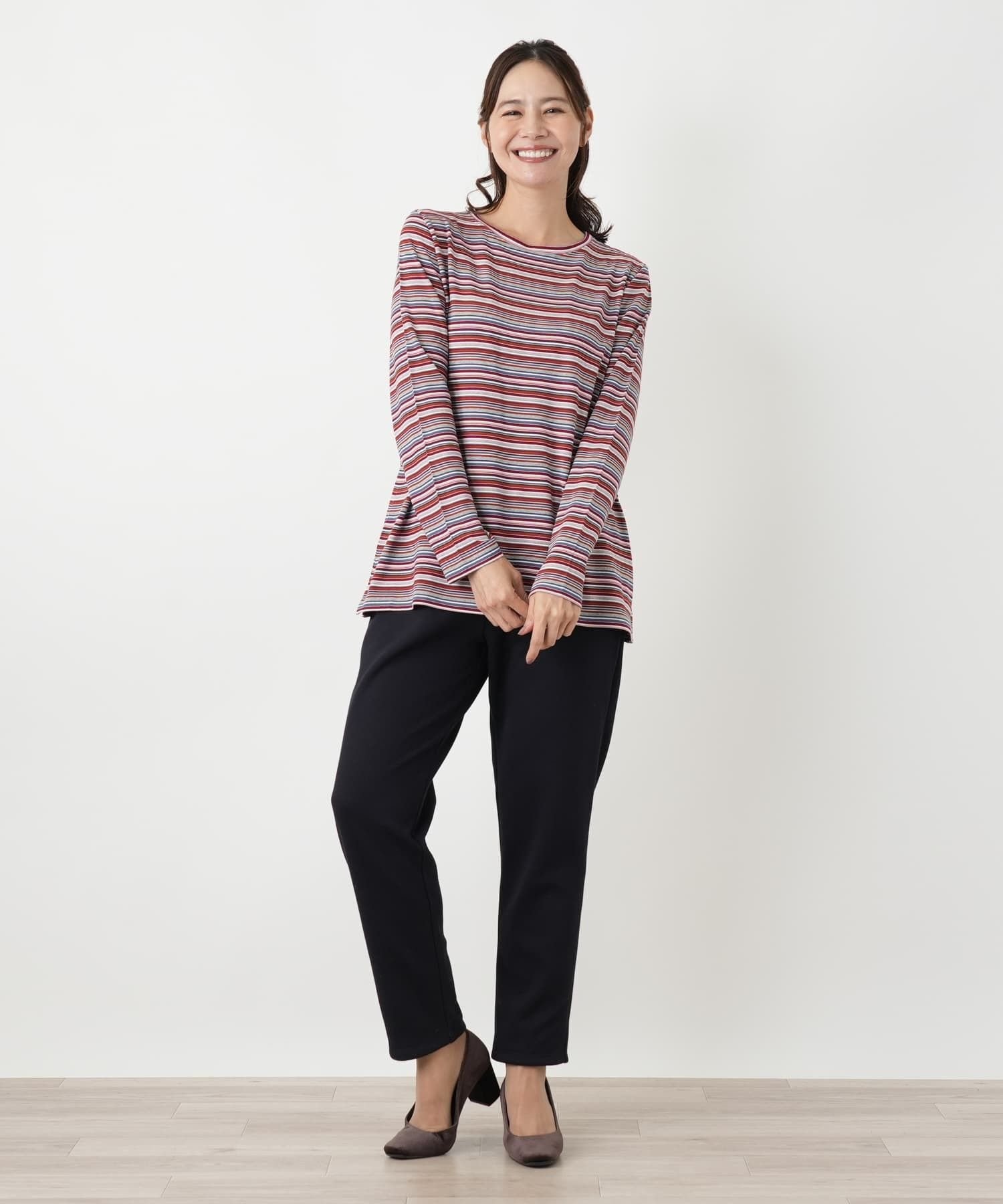 【SALE／47%OFF】Leilian PLUS HOUSE 【ウォッシャブル】カットソー【BIANCA LANCIA】 レリアン　プラスハウス トップス カットソー・Tシャツ ブラウン【送料無料】