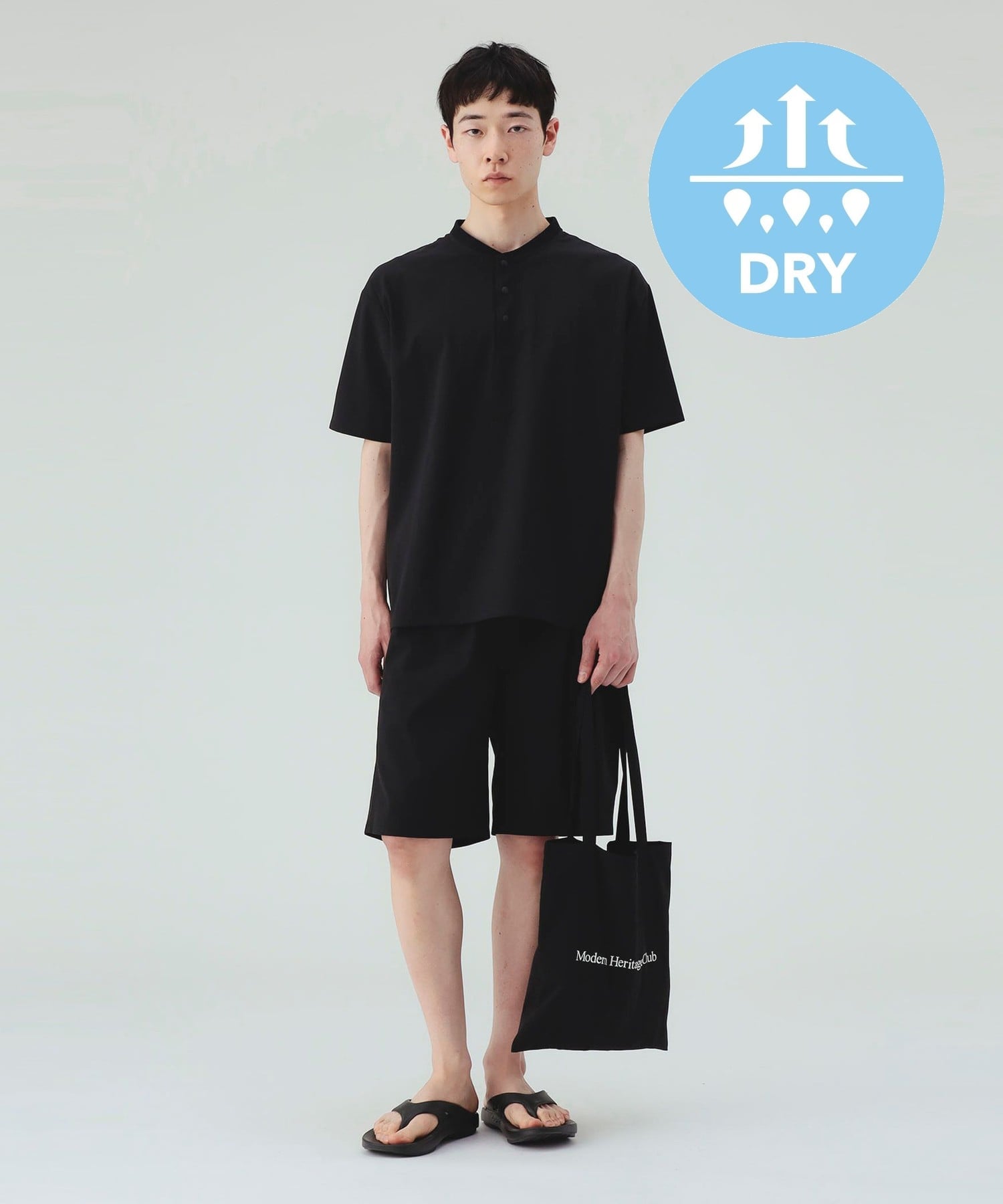 MEN 【7/24値下げ】ドライタッチ セットアップ & トートバッグ(吸水速乾) ビームス ハート トップス カットソー・Tシャツ ブラック グレー