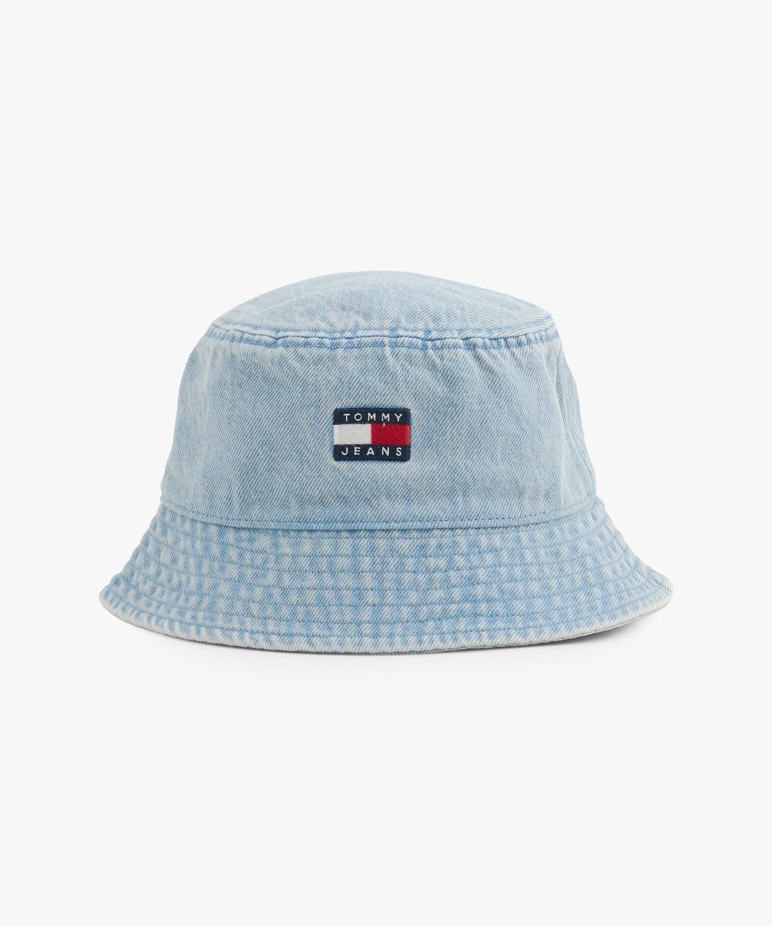 TOMMY JEANS 【公式】ヘリテージロゴ デニムバケットハット 26AW トミーヒルフィガー 帽子 ハット ブルー【送料無料】