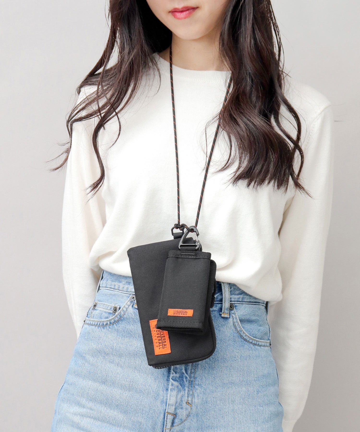 UNIVERSAL OVERALL コンパクトウォレット / ミニ財布 / マルチポーチ エー.エム.エス. 財布・ポーチ・ケース コインケース・小銭入れ・札入れ ブラック