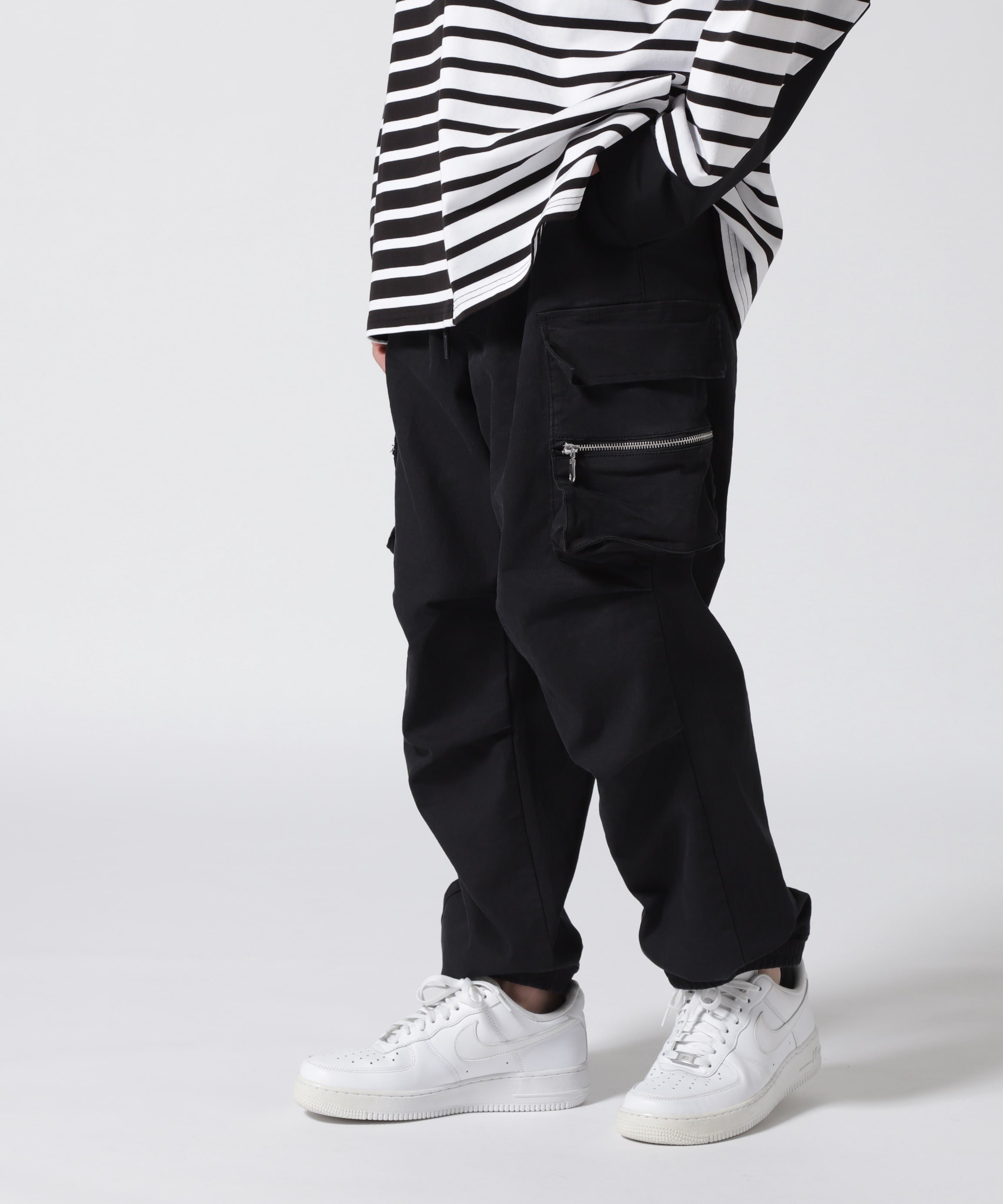 B omnivore/ビーオムニボー ZIP CARGO PANTS ジップカーゴパンツ ビーバー パンツ その他のパンツ カーキグリーン ブラック
