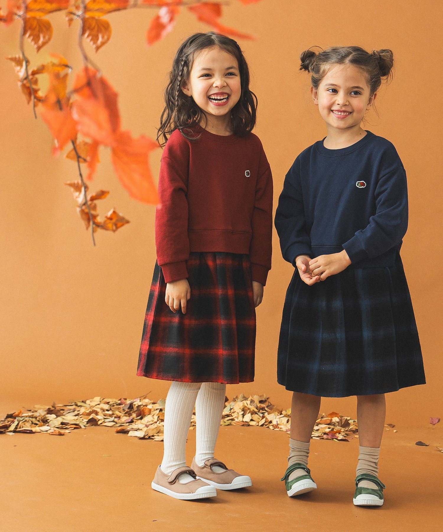 【SALE／20%OFF】B:MING by BEAMS 【別注】FRUIT OF THE LOOM / コンビ ワンピース 24AW (100~130cm) ビーミング ライフストア バイ ビームス ワンピース・ドレス その他のワンピース・ドレス レッド ネイビー