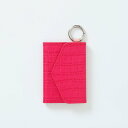 enHANCE 【WALLET SLAYLER】LEATHER CARD CASE CROCCO-HOTPINK エンハンス ファッション雑貨 その他のファッシ...