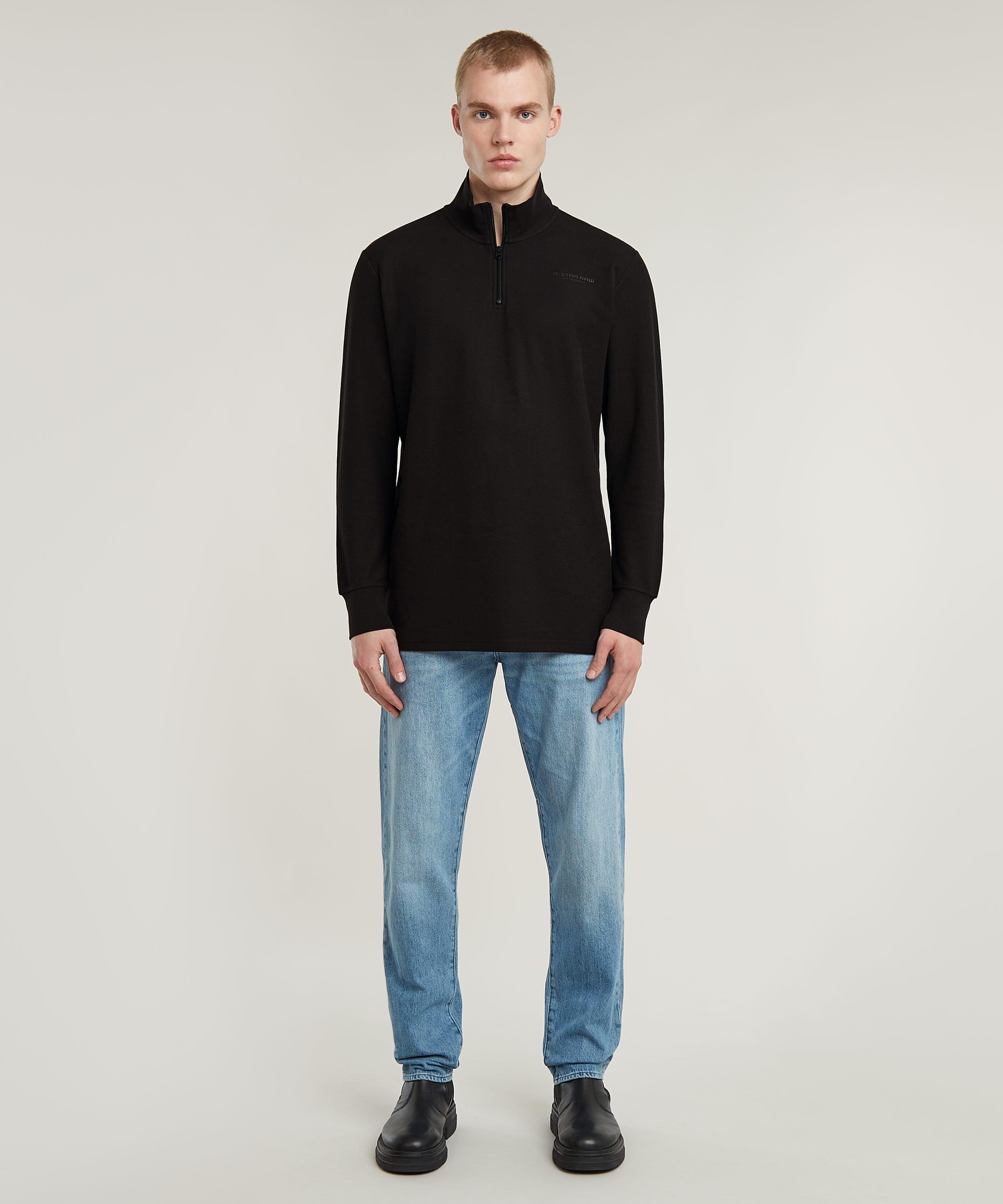【公式ショップ】HALF ZIP TWEETER /ライトウェイトハーフジップスウェット ジースターロゥ トップス カットソー・Tシャツ ブラック