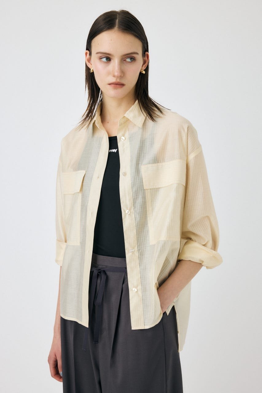 【SALE／50%OFF】MOUSSY RIP MILITARY シャツ マウジー トップス シャツ・ブラウス ブラック【送料無料】