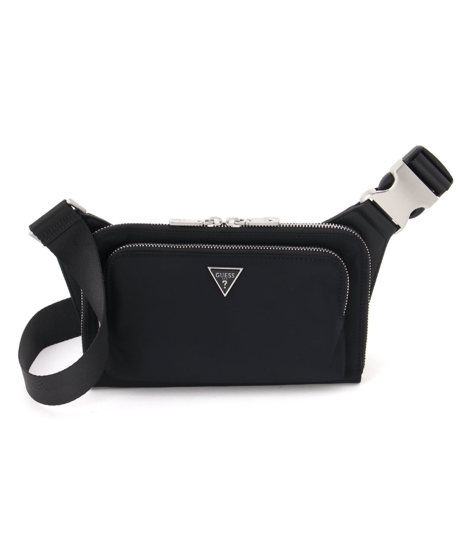 GUESS ボディバッグ (M)MILANO Bumbag S ゲス バッグ ショルダーバッグ ブラック グレー