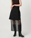UNITED ARROWS シアー オーガンジー 2WAY スカート ウォッシャブル ユナイテッドアローズ スカート その他のスカート ブラック【送料無料】