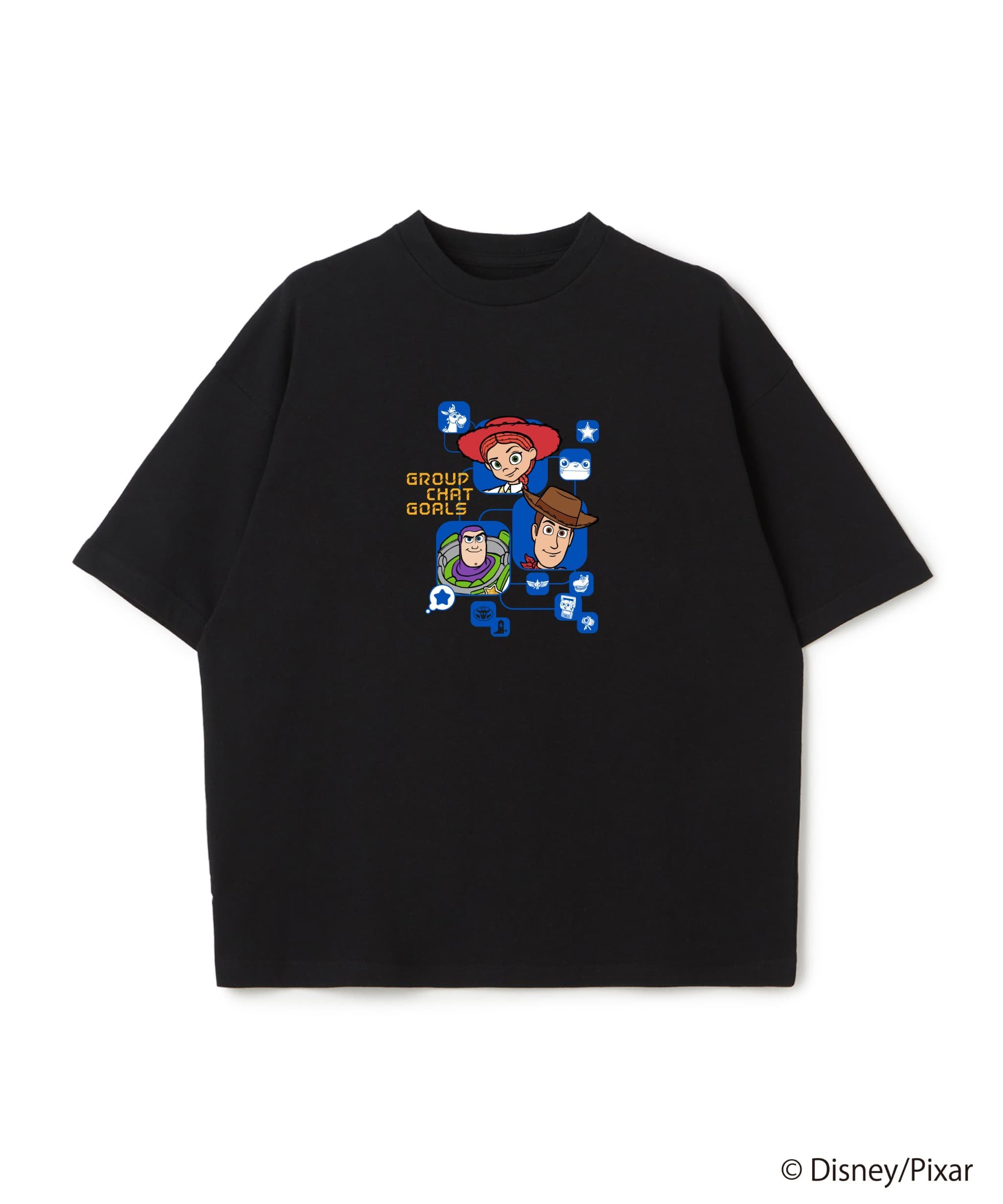 【TOY STORY 5/トイ・ストーリー5】キャラクタープリント半袖Tシャツ / Over Harf Sleeve T-shirt《UNISEX》 クロスマルシェ トップス カットソー・Tシャツ ホワイト ブラック