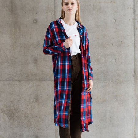 【SALE／65%OFF】Levi's チェックロングシャツ PRAIRIE リーバイス トップス シャツ・ブラウスのサムネイル