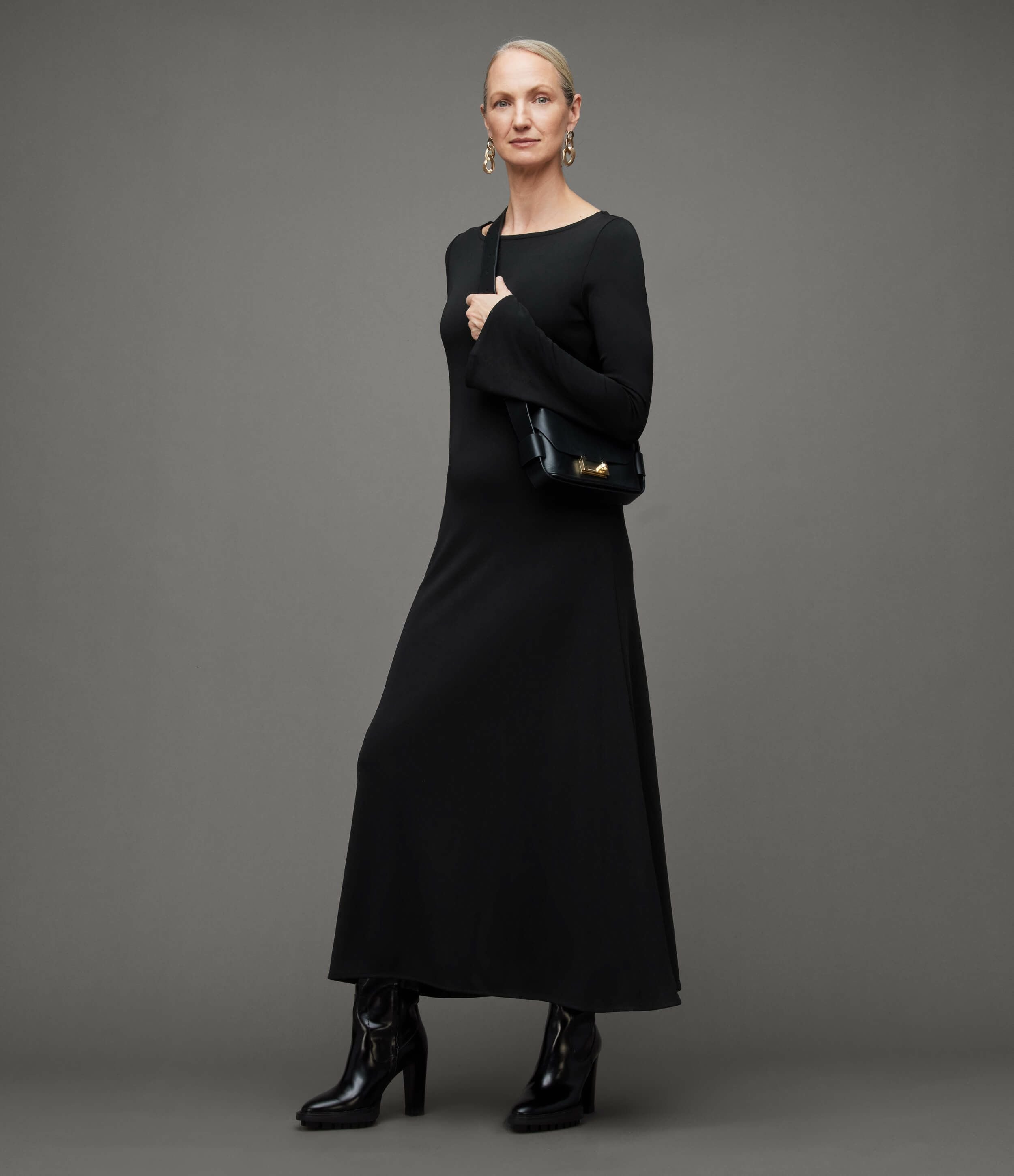 【SALE／40%OFF】ALLSAINTS (W)CAROLINA DRESS オールセインツ ワンピース・ドレス ドレス ブラック【送料無料】