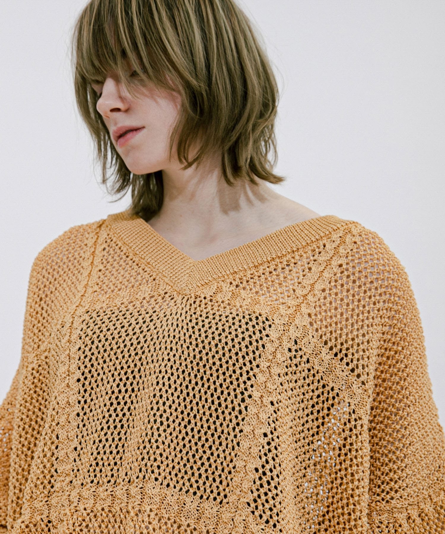【SALE／50%OFF】LAATO mesh loose knit ラート トップス ニット【送料無料】