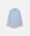 【SALE/20%OFF】COACH OUTLET 【公式】ロング スリーブ ボタン ダウン シャツ コーチ アウトレット トップス その他のトップス ブルー【送料無料】
