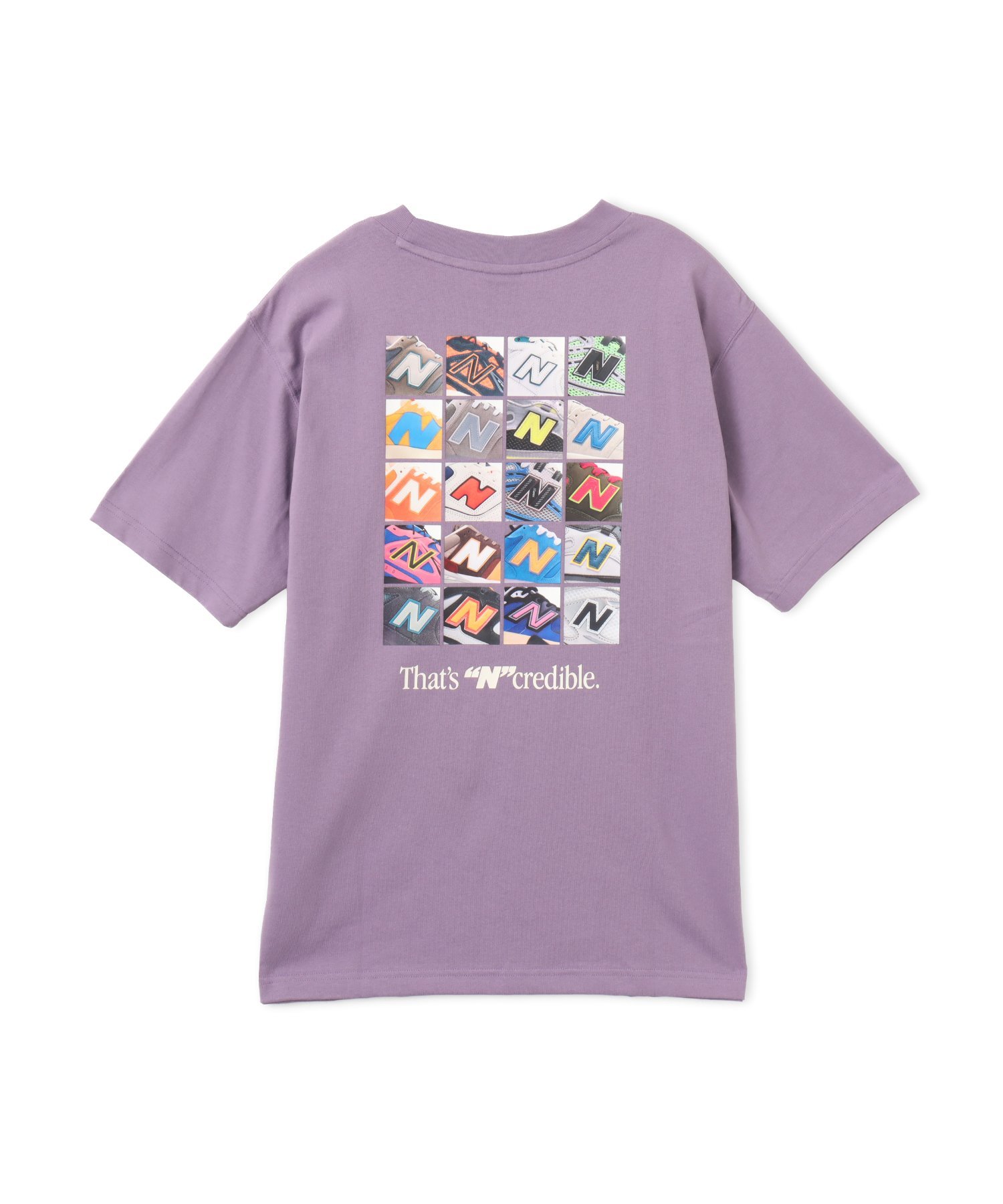 New Balance N Collage T-Shirt キャンディドバイオレット アトモス トップス カットソー・Tシャツ パープル