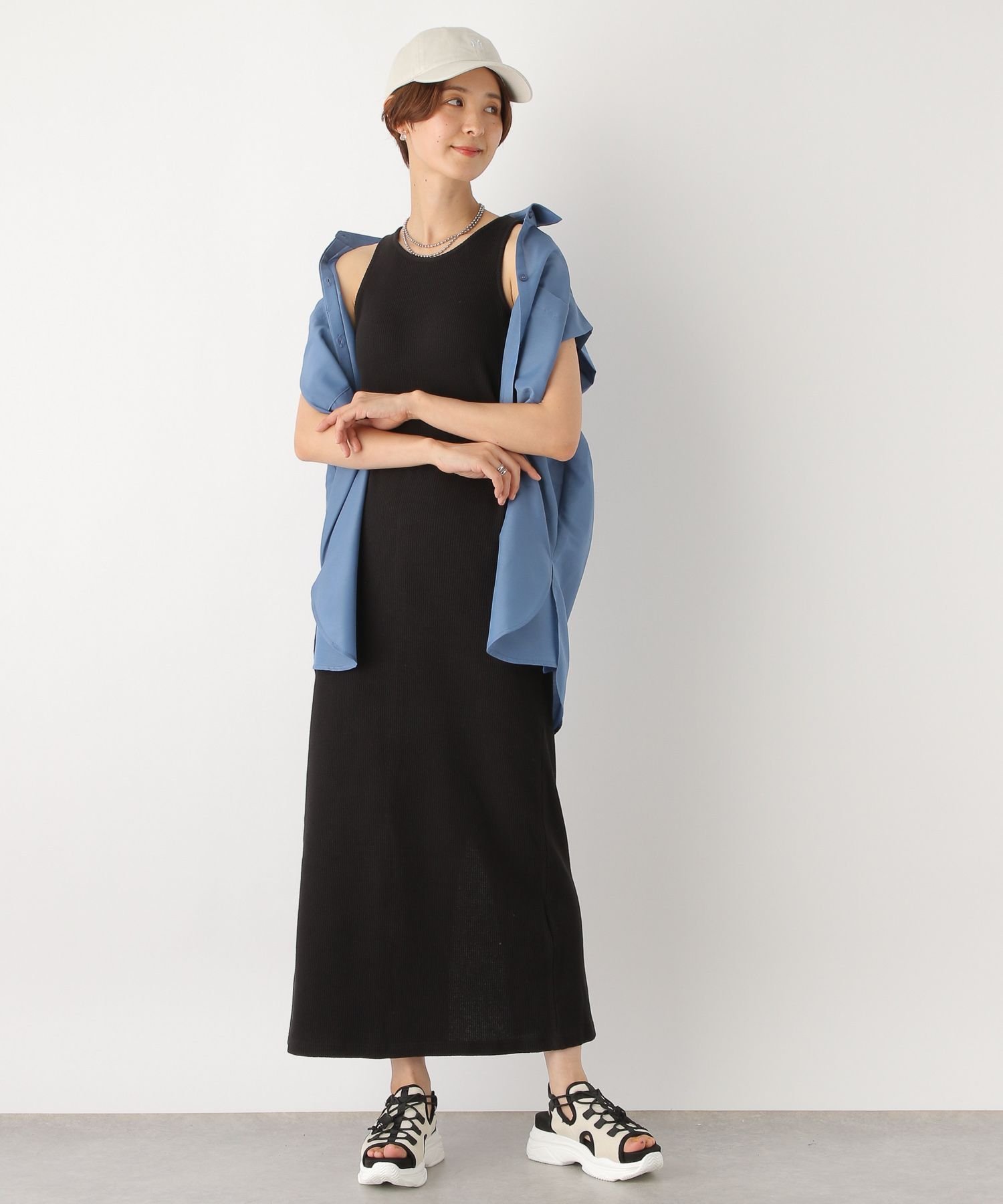 LEPSIM (W)カップツキアメスリロングOP レプシィム ワンピース・ドレス ワンピース ブラック ブラウン ベージュ【送料無料】のサムネイル