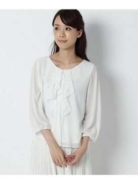 【SALE／30%OFF】3can4on(Ladies) シフォンラッフルブラウス サンカンシオン シャツ/ブラウス【RBA_S】【RBA_E】