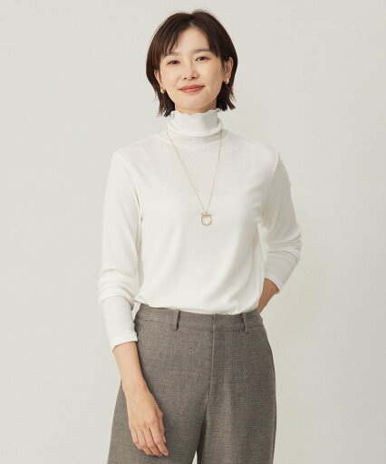 J.PRESS LADIES L カシミヤシルクリブタートル カットソー ジェイプレス トップス カットソー・Tシャツ ホワイト ブラウン パープル【送料無料】 J.PRESS LADIES L カシミヤシルクリブタートル カットソー ジェイプレス トップス カットソー・Tシャツ ホワイト ブラウン パープル【送料無料】