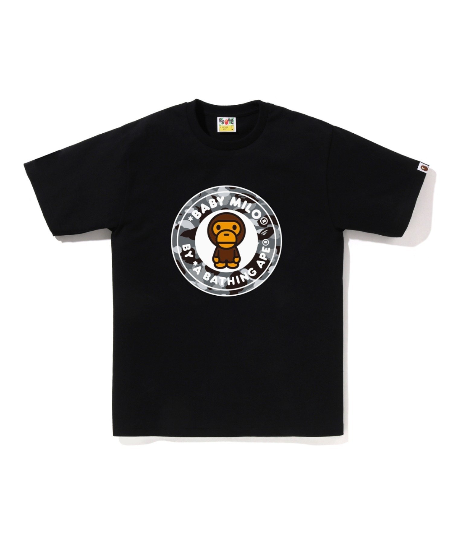 A BATHING APE 1ST CAMO MILO BUSY WORKS TEE ア ベイシング エイプ トップス カットソー・Tシャツ ブラック ホワイト【送料無料】