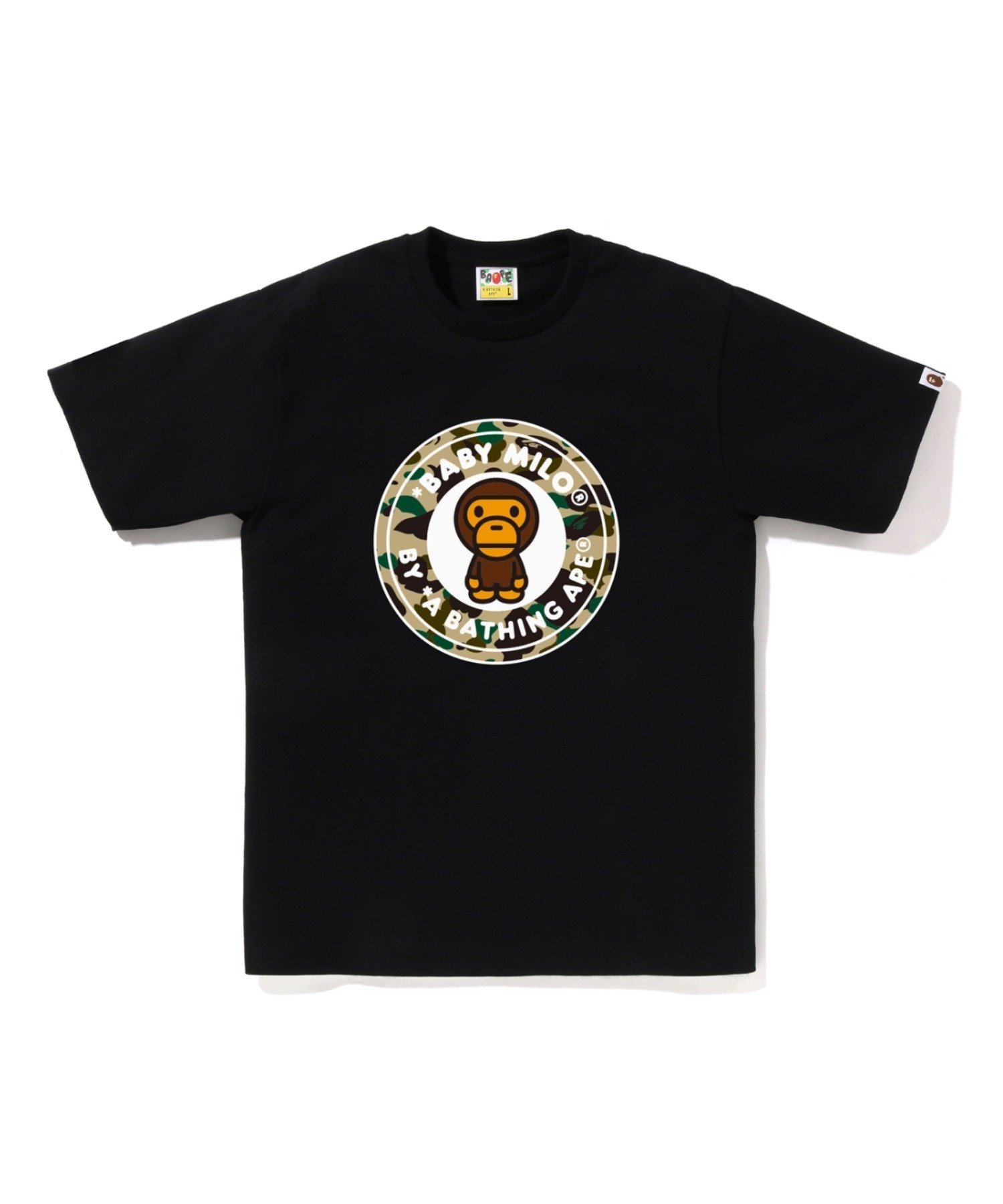 A BATHING APE 1ST CAMO MILO BUSY WORKS TEE ア ベイシング エイプ トップス カットソー・Tシャツ ブラック ホワイト【送料無料】