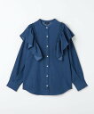 【SALE/70%OFF】UNITED ARROWS green label relaxing TJ デニム オーバー フリルシャツ 140cm-160cm ユ...