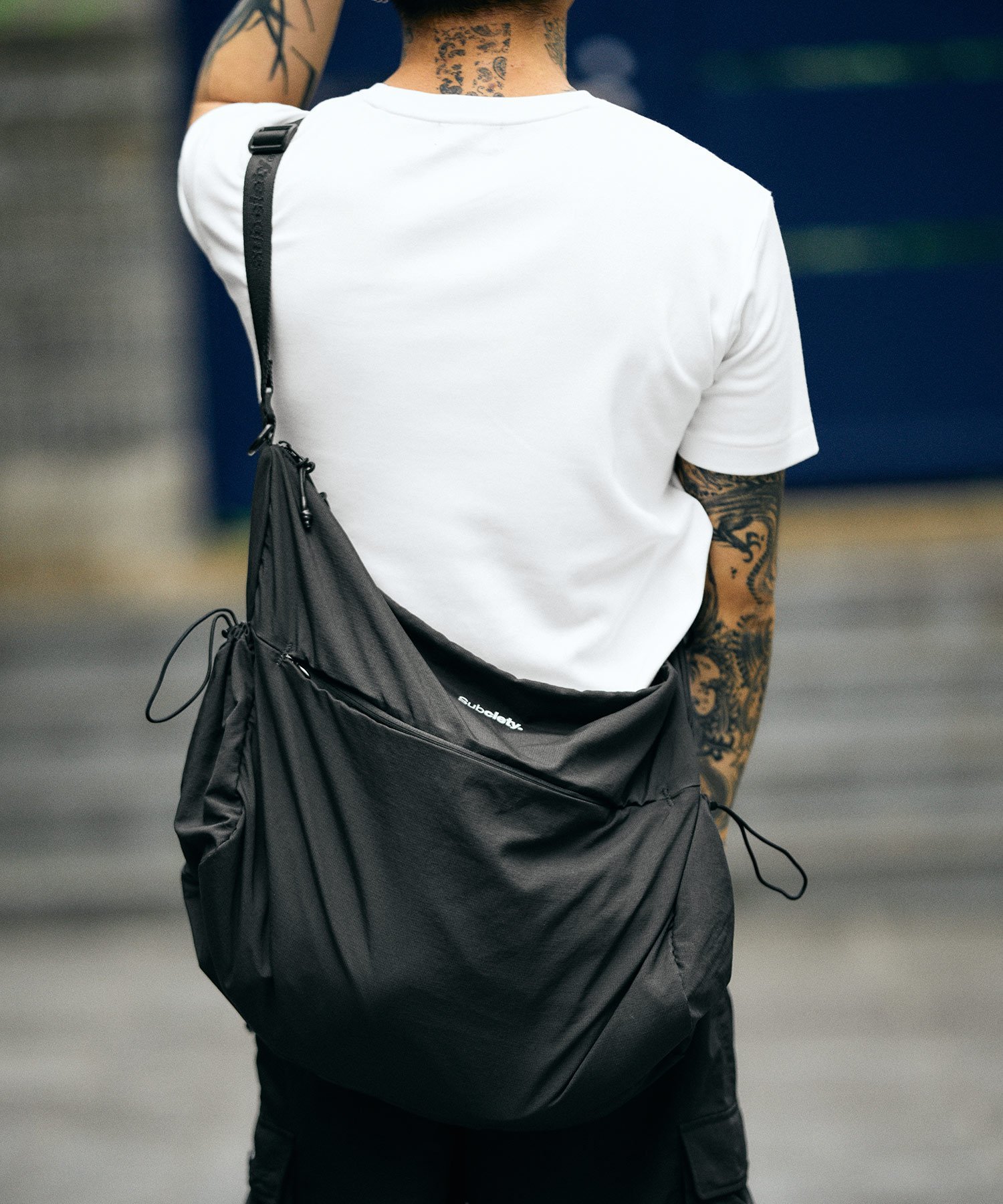 Subciety Nylon shoulder bag サブサエティ バッグ ショルダーバッグ ブラック グレー