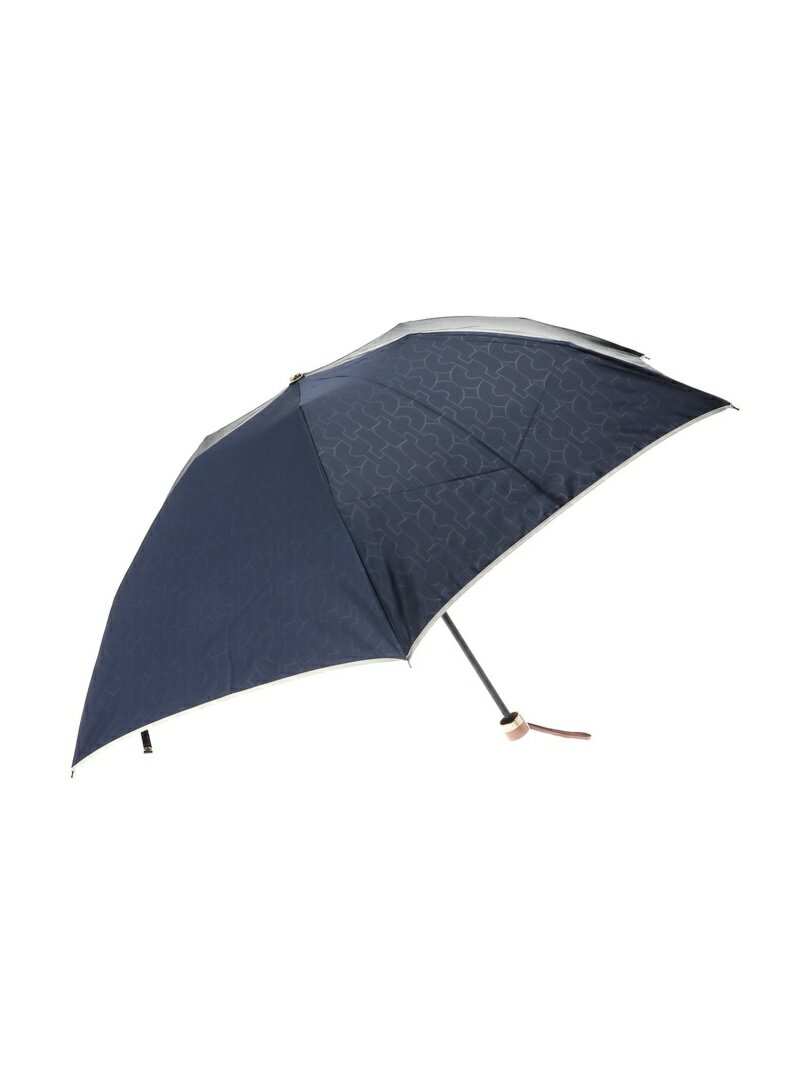 CHARLES JOURDAN CHARLES JOURDAN/(W)ポリエステルサテン エンボス加工耐風傘 オーロラ アクセント ファッション雑貨 折りたたみ傘 レッド ネイビー ベージュ ブラック ピンク【送料無料】