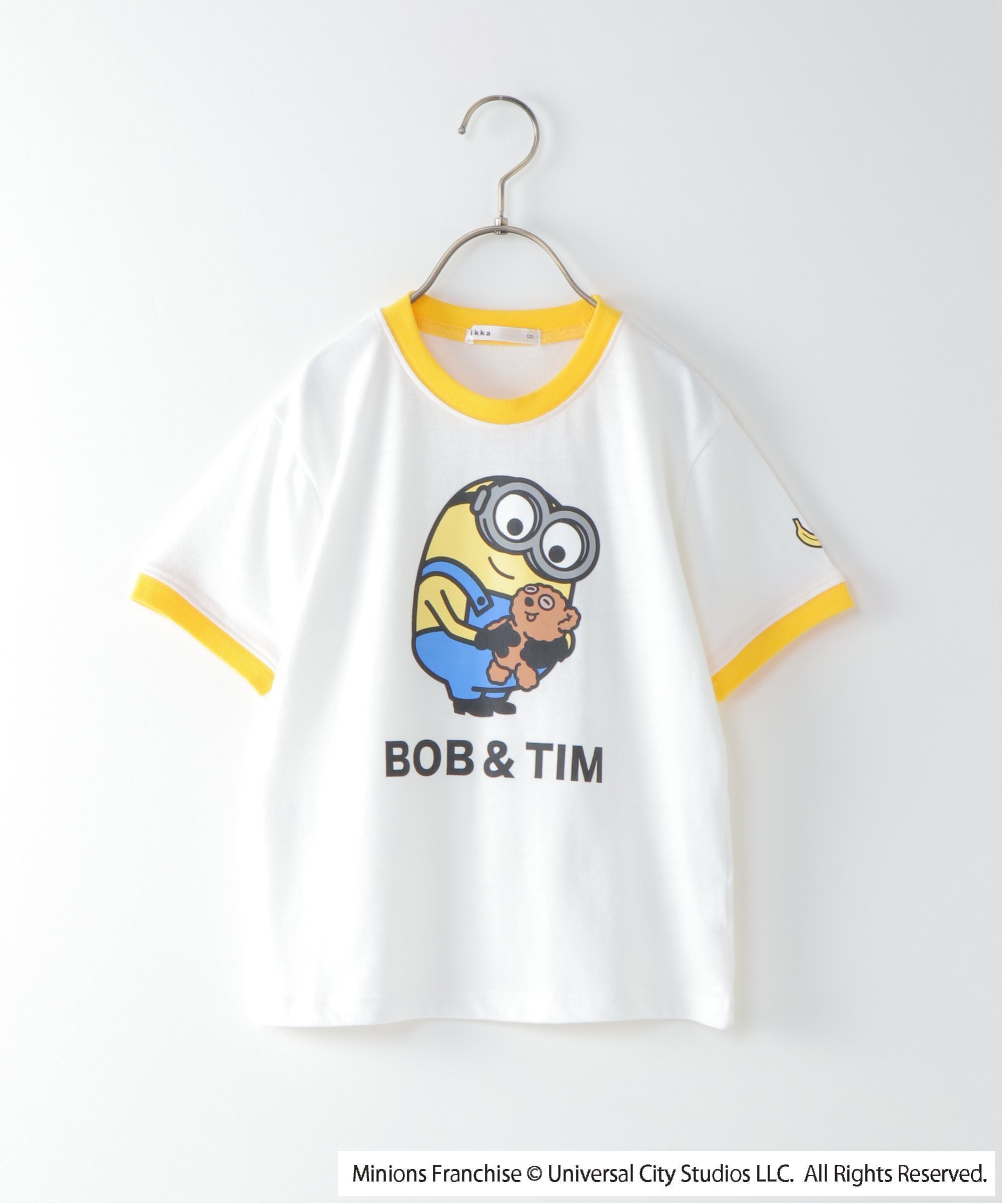 【SALE／55%OFF】ikka 【キッズ】ミニオン/Bob&TIM プリントTシャツ(100~140cm) イッカ トップス カットソー・Tシャツ ホワイト グリーン