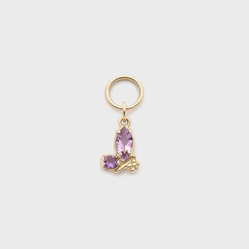 NOJESS 【Tiny Charm】K5アメジストチャーム ノジェス アクセサリー・腕時計 その他のアクセサリー・腕時計 パープル【送料無料】