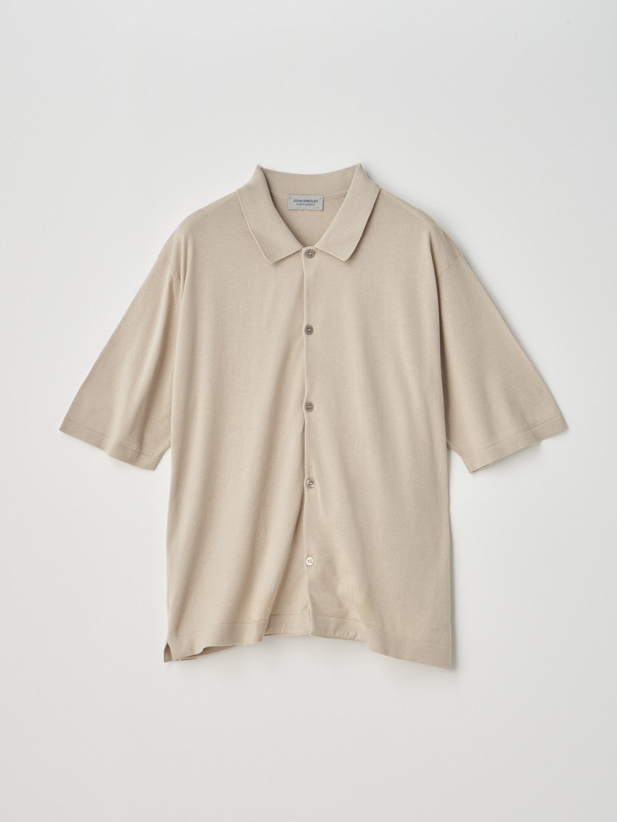 JOHN SMEDLEY Short sleeved Welt hem Shirt Cardigan ｜ S4674 ｜ 30G ジョンスメドレー トップス ニット【送料無料】