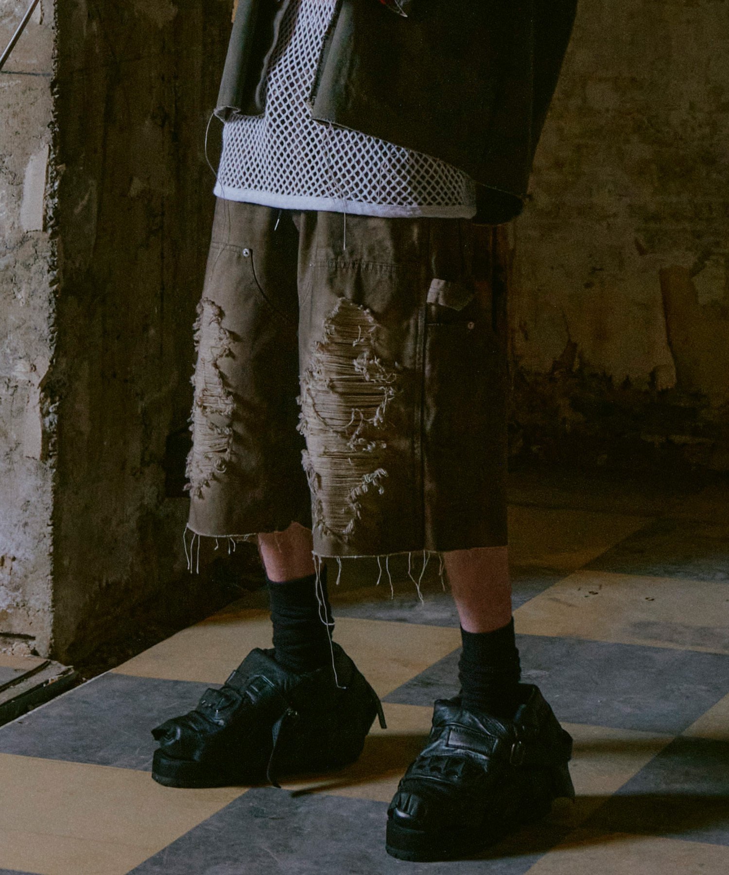 ROYAL FLASH FR(13)NDS/フレンズ/DOUBLE KNEE SHORTS ロイヤルフラッシュ パンツ その他のパンツ グレー ブラック ブルー【送料無料】