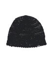 X-girl X-girl/(U)CROCHET BEANIE エックスガール 帽子 ニット帽・ビーニー ホワイト ブラック【送料無料】