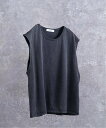 【SALE/40%OFF】B.C STOCK ヴィンテージ加工 クロップド ノースリーブTシャツ produce by KYO ベーセーストック トップス カットソー・Tシャツ ブラック