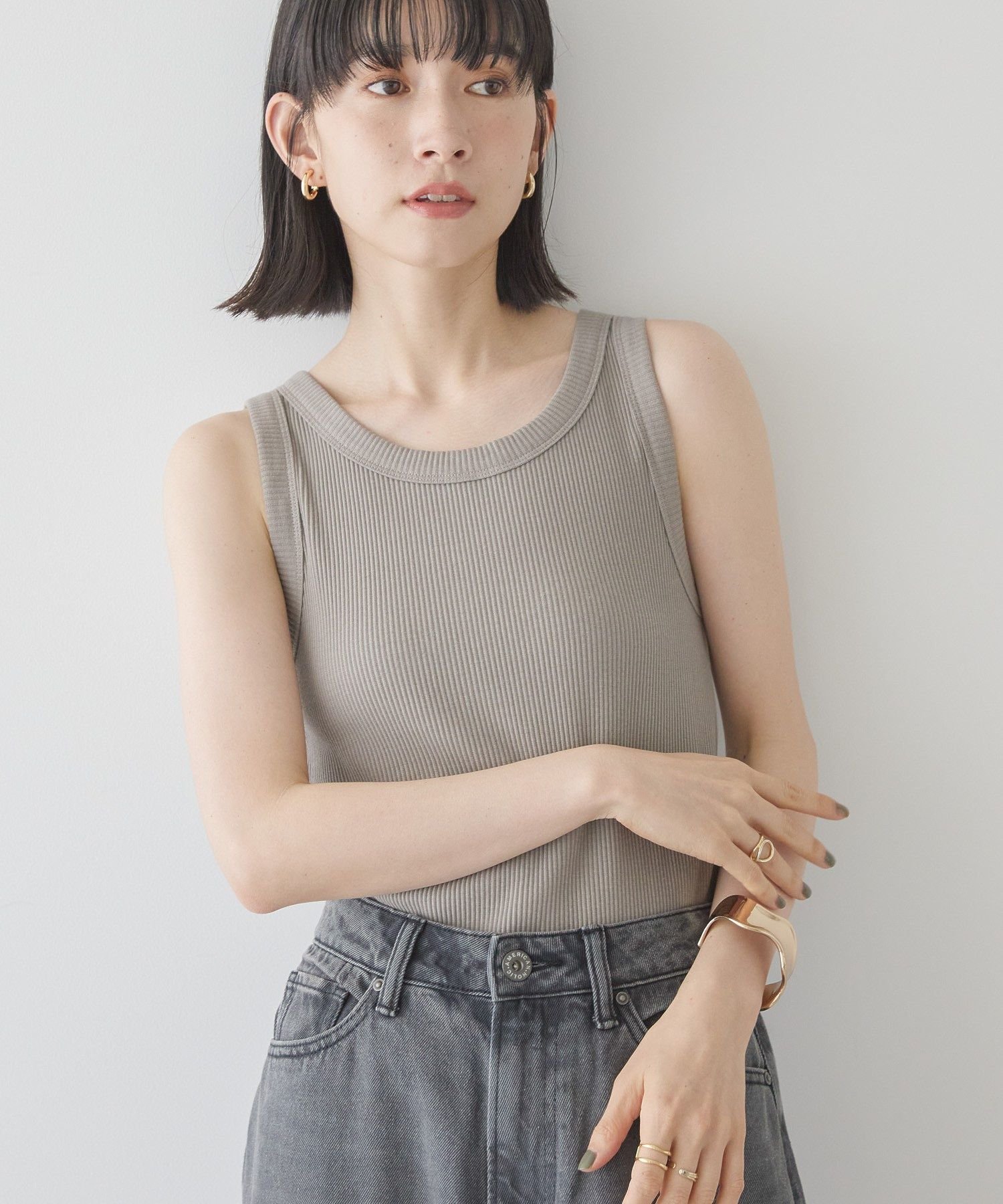 【SALE／36%OFF】AMERICAN HOLIC アソートテレコタンクトップ アメリカンホリック インナー・ルームウェア その他のインナー・ルームウェア ブラウン ホワイト ブラック グレー