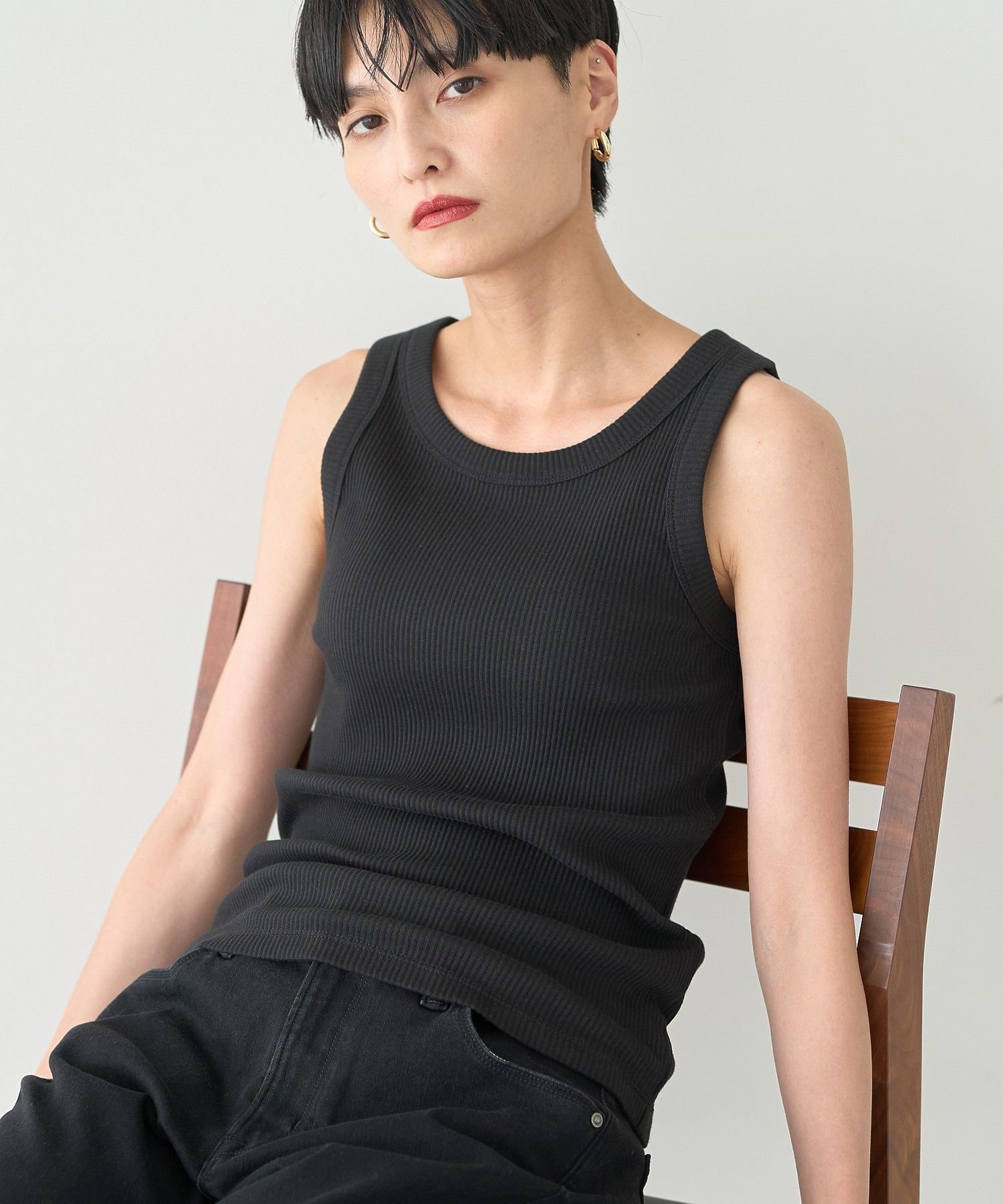 【SALE／36%OFF】AMERICAN HOLIC アソートテレコタンクトップ アメリカンホリック インナー・ルームウェア その他のインナー・ルームウェア ブラウン ホワイト ブラック グレー