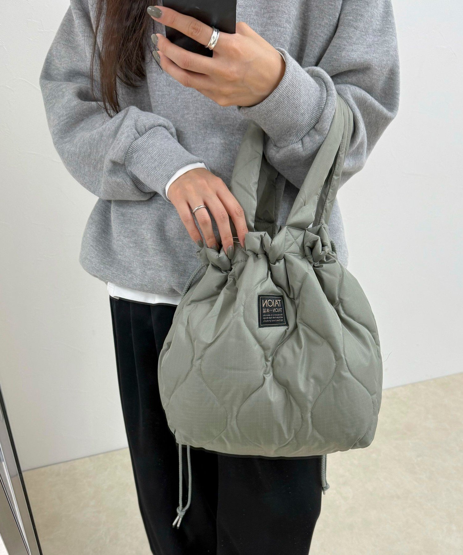 fredy emue 【TAION/タイオン】MILITARYダウントートバッグ M フレディ アンド グロスター バッグ トー..