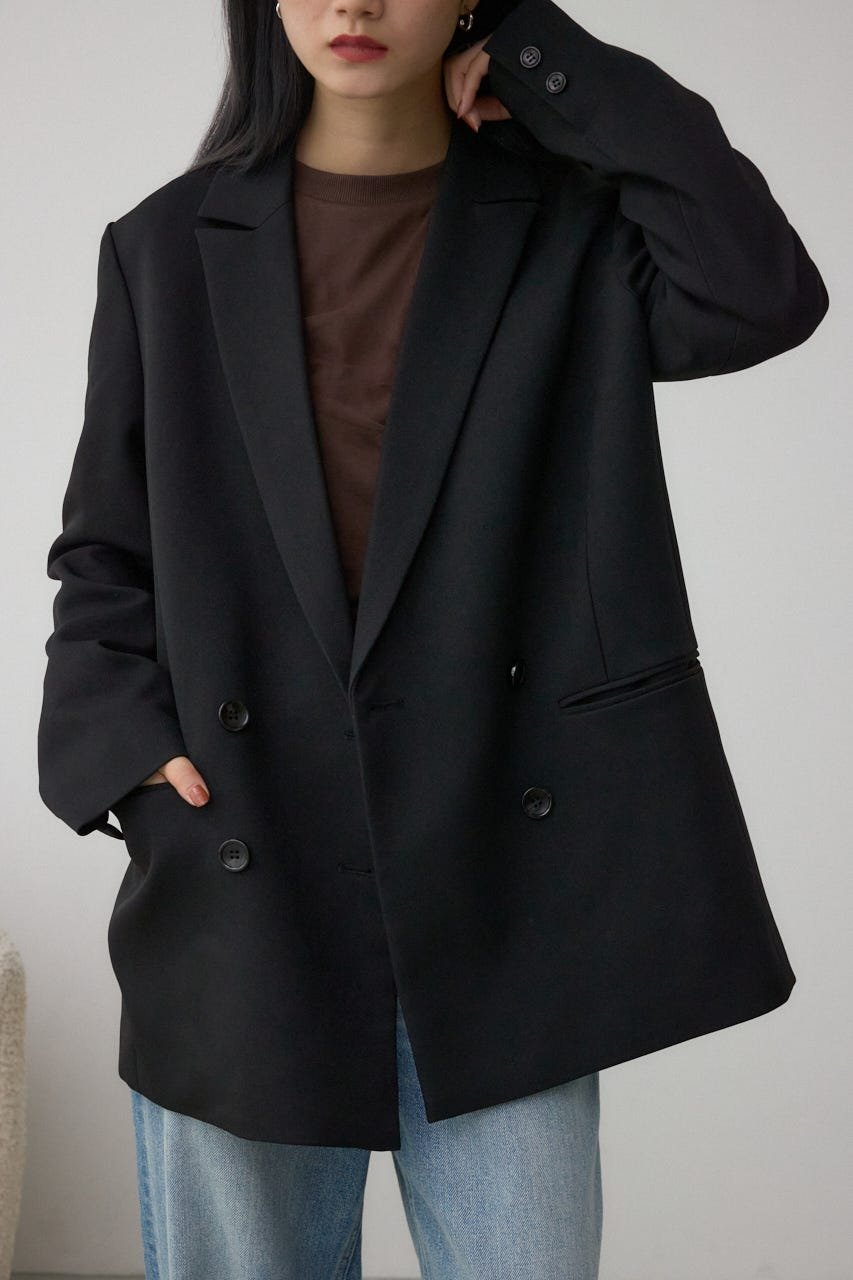 AZUL BY MOUSSY 素材アソートテーラードジャケット アズールバイマウジー ジャケット・アウター その他のジャケット・アウター ブラック ブラウン【送料無料】のサムネイル