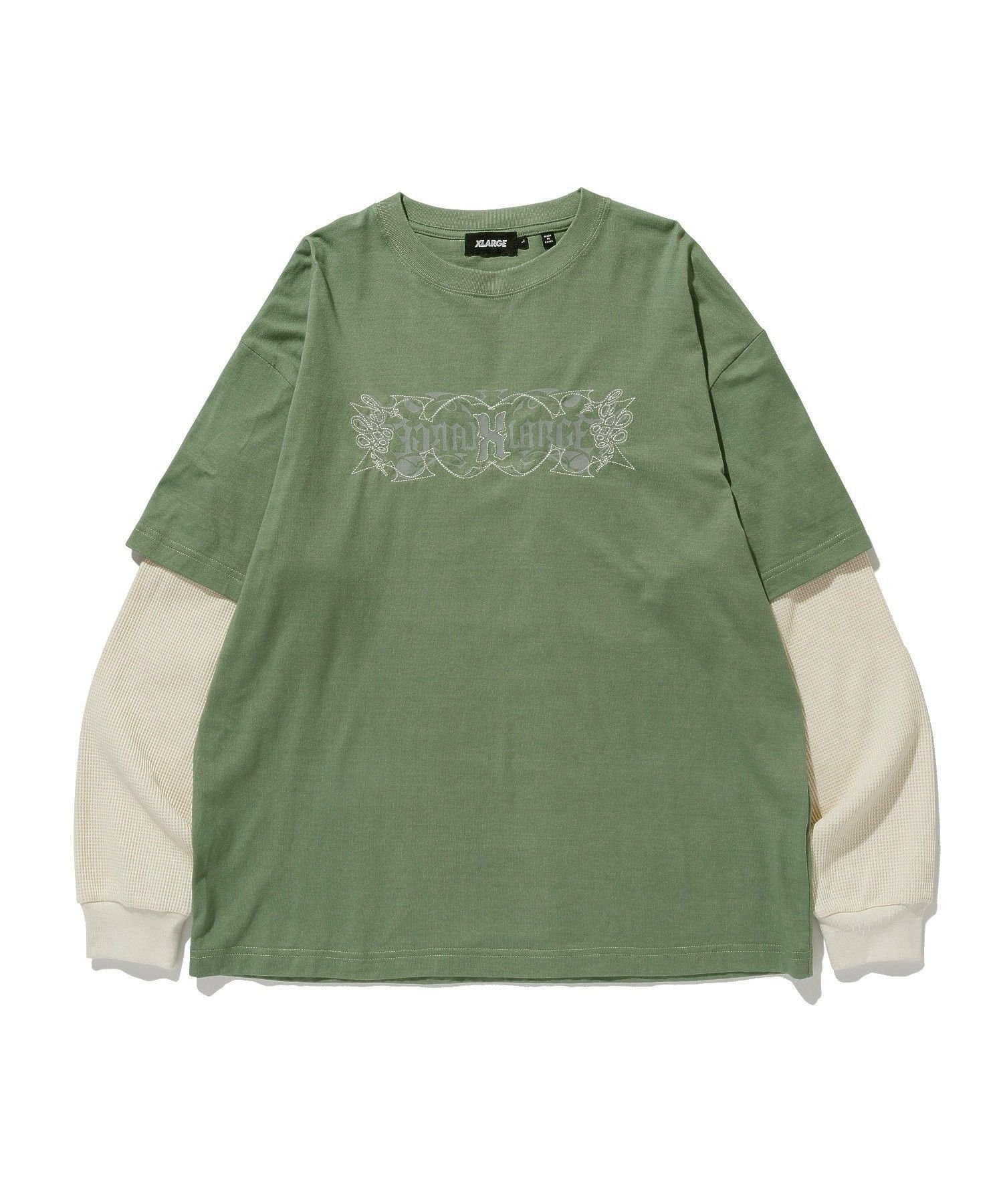 XLARGE LAYERED L/S TEE エクストララージ トップス カットソー・Tシャツ グリーン ブラウン ブラック【送料無料】