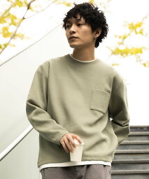 ビームス BEAMS HEART MEN BEAMS HEART / フェイクレイヤー カノコ ダンボール ロング スリーブ Tシャツ ビームス ハート トップス カットソー・Tシャツ ベージュ ブラウン【送料無料】