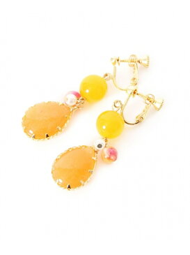 WYTHE CHARM オレンジ×イエロージェイドイヤリング ワイスチャーム アクセサリー