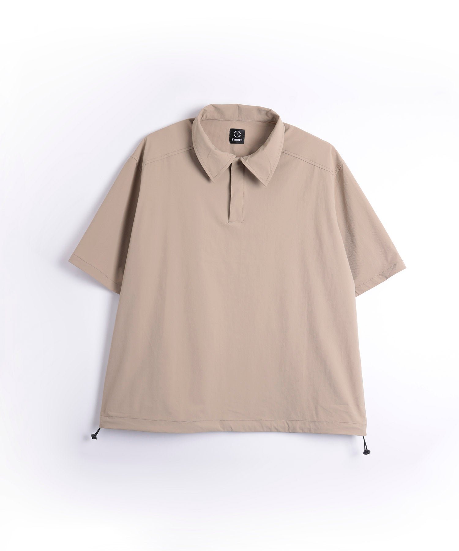 S'more Anti-static polo shirt アイモハ トップス シャツ・ブラウス ベージュ ブラック