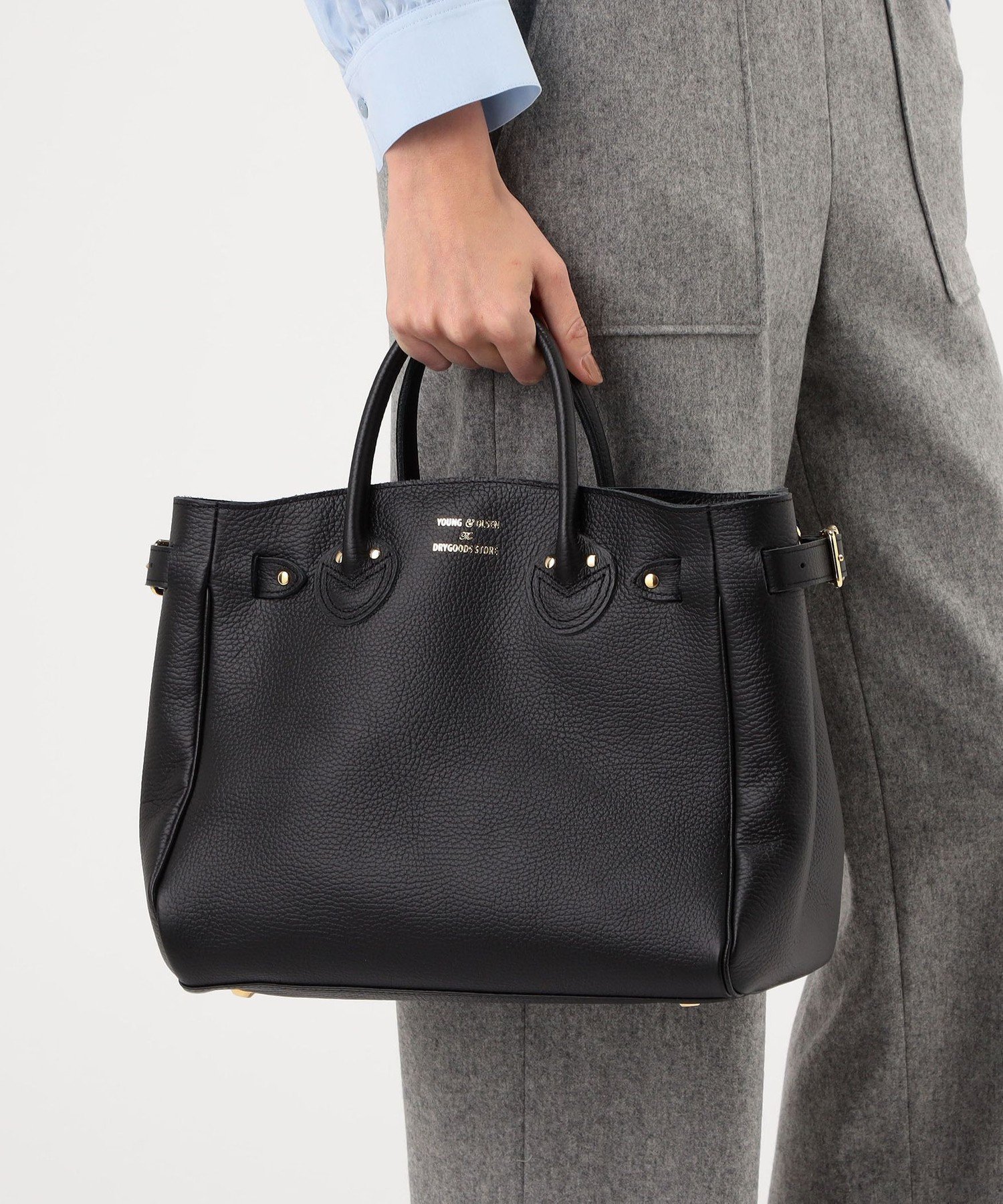 TOMORROWLAND GOODS YOUNG&OLSEN EMBOSSED LEATHER BELTED バッグ トゥモローランド バッグ トートバッグ【送料無料】