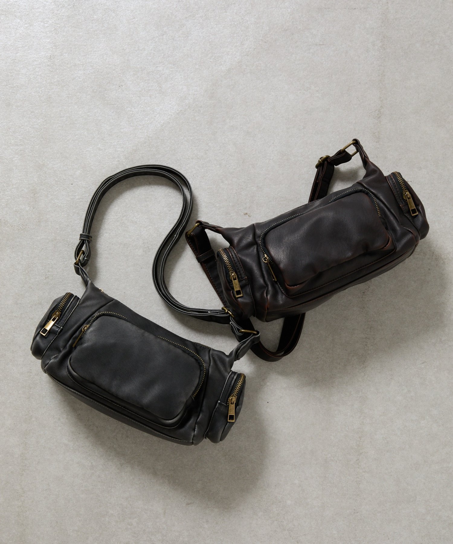 【SALE／20%OFF】COLONY 2139 ウォッシュ加工ショルダーバッグ コロニー トゥーワンスリーナイン バッグ トートバッグ ブラウン ブラック