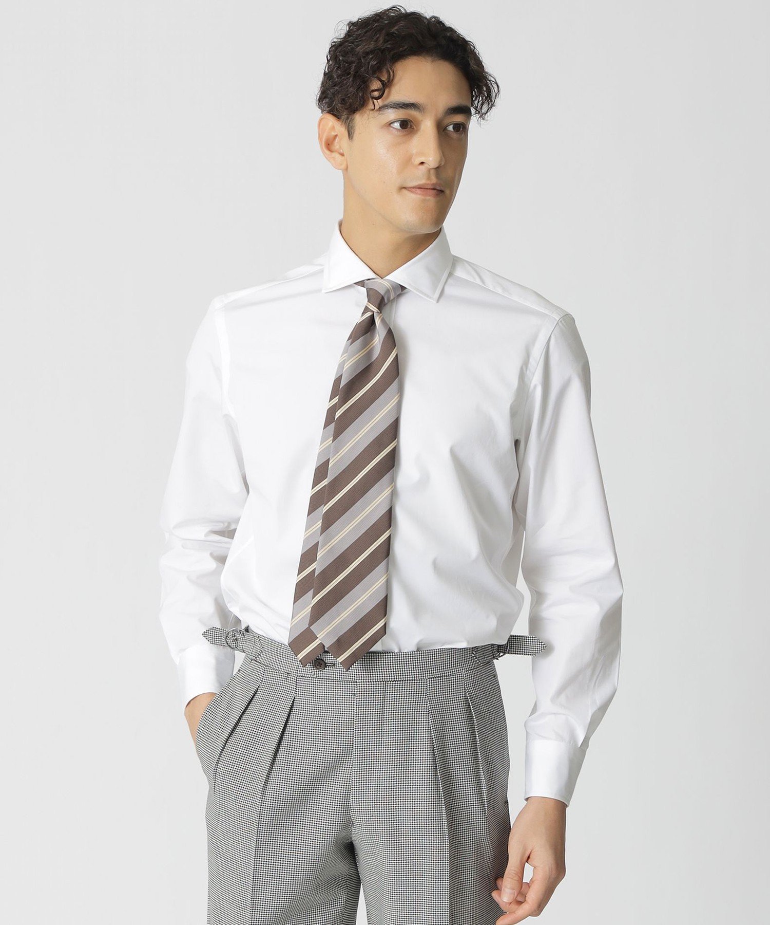 Paul Stuart 【COLLECTION LINE】セミスプレッドカラードレスシャツ ポール・スチュアート トップス シャツ・ブラウス パープル ベージュ ブルー ホワイト