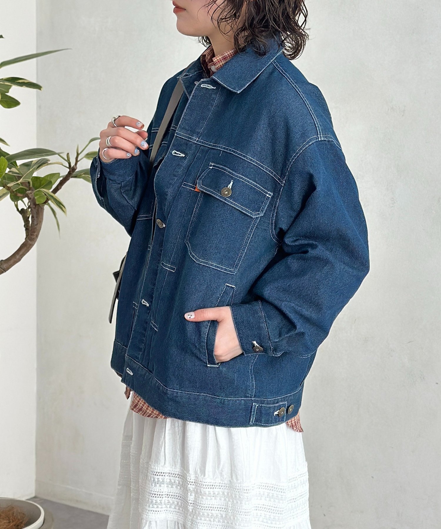 【SALE／25%OFF】CPCM メッシュデニムトラッカージャケット シーピーシーエム ジャケット・アウター ブルゾン・ジャンパー ブルー ネイビー【送料無料】