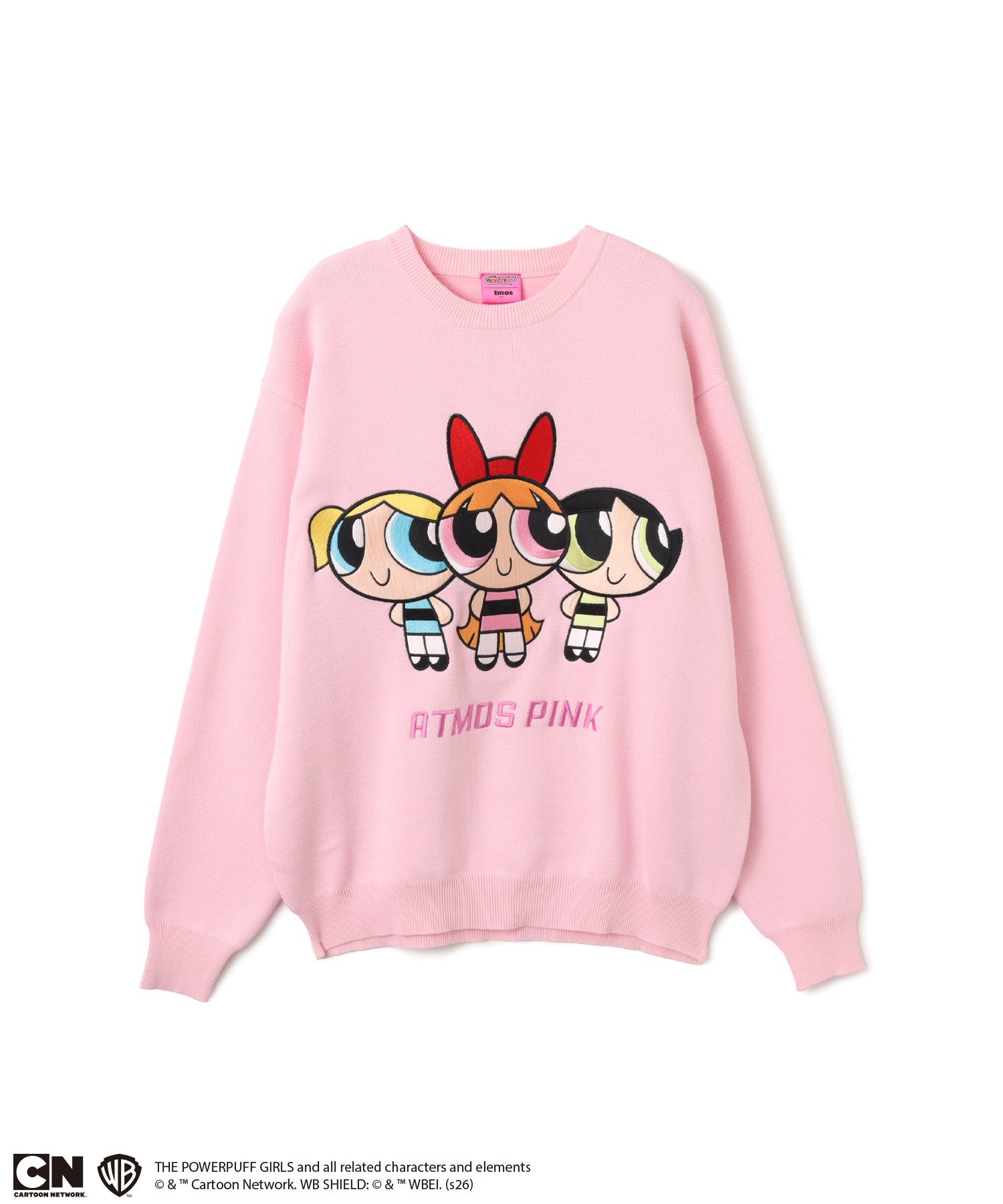 atmos pink The Powerpuff Girls x atmos pink Embroidary Sweater PINK アトモス トップス ニット ピンク