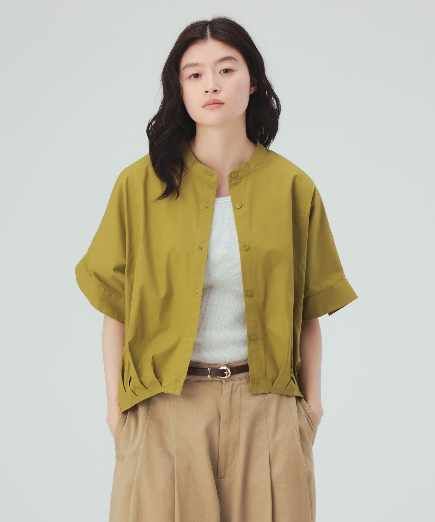 BEAMS HEART WOMEN 前タック シャツ ビームス ハート トップス シャツ・ブラウス ホワイト ブラック イエロー【送料無料】