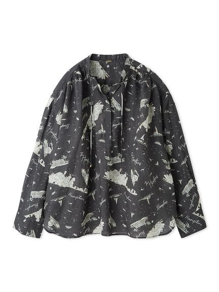 【SALE／50%OFF】Mila Owen 【ウォッシャブル】プリントギャザーデザインスキッパーブラウス ミラオーウェン トップス シャツ・ブラウス【送料無料】 stylife-15705187 Rakuten Fashion サンプル画像2
