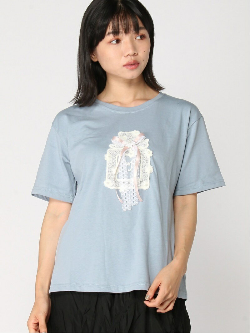 【SALE／24%OFF】axes femme (W)パフュームTシャツ アクシーズファム トップス カットソー・Tシャツ ブルー ブラック