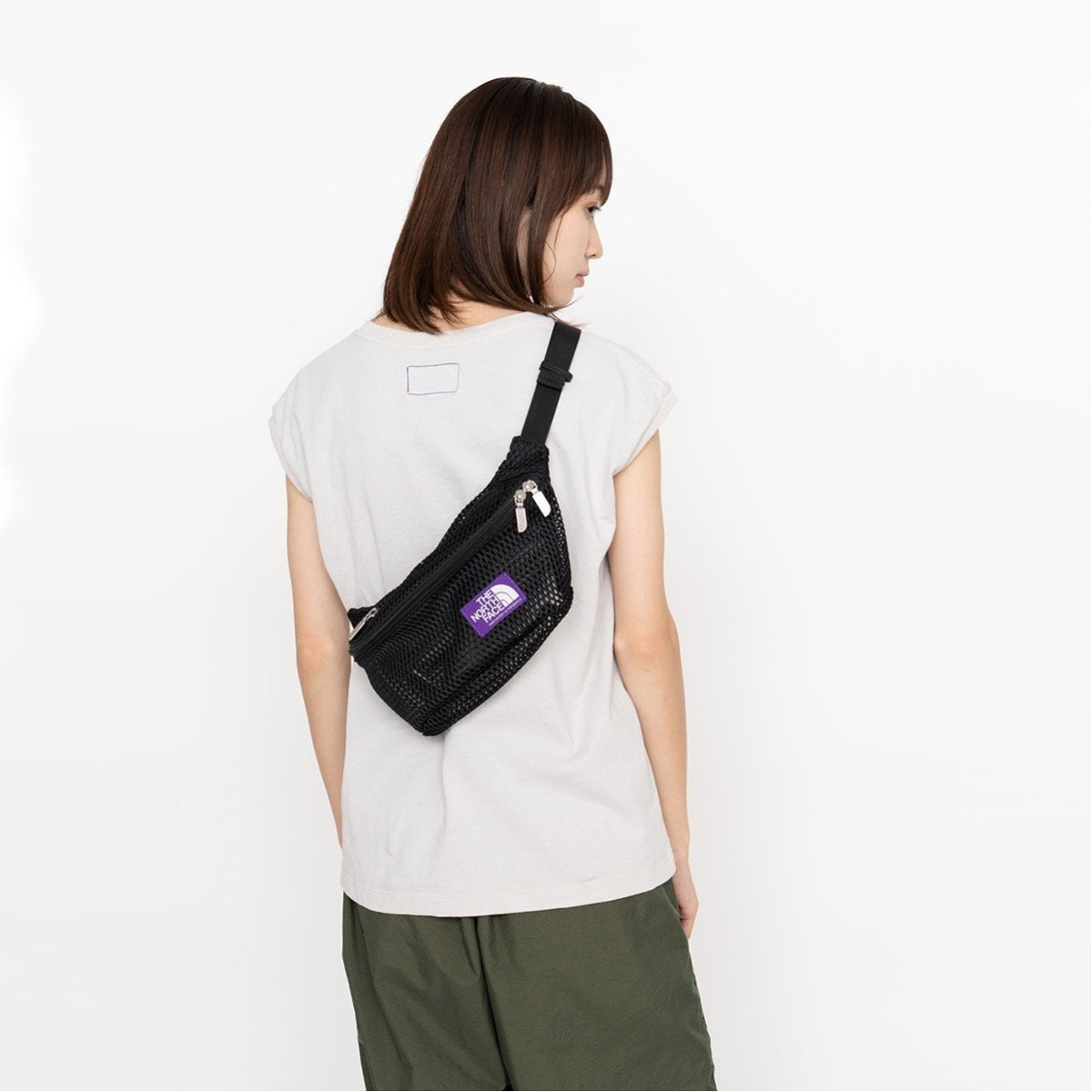 THE NORTH FACE PURPLE LABEL MESH WAIST BAG アトモスピンク バッグ ウエストポーチ ブラック【送料無料】