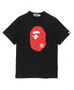 A BATHING APE CLOUD HEAD MONOGRAM BIG APE HEAD TEE ア ベイシング エイプ トップス カットソー Tシャツ ブラック ホワイト【送料無料】