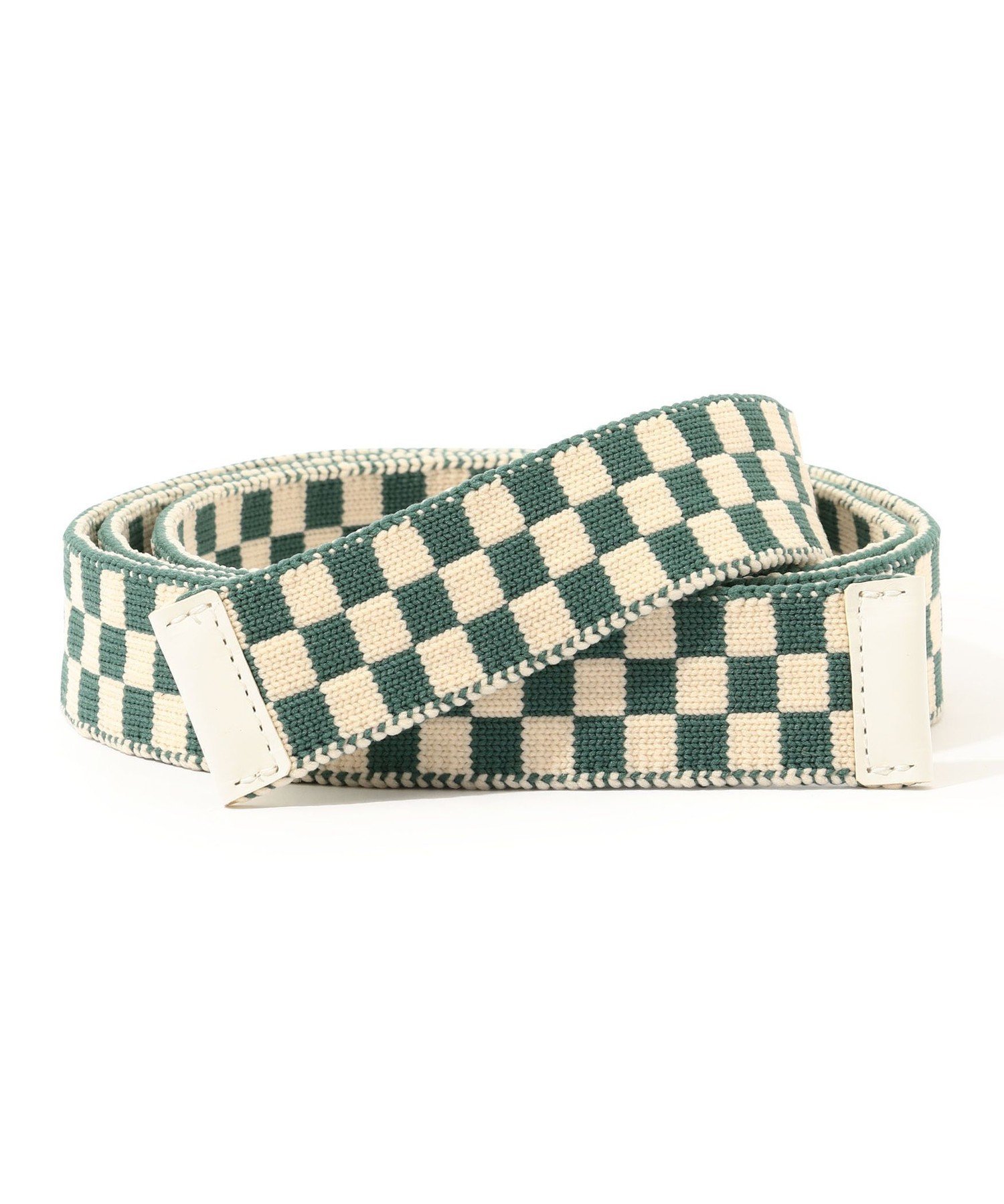 TOMORROWLAND GOODS GALERIE VIE MAS CHECKERFLAG ベルト トゥモローランド ファッション雑貨 ベルト ブルー カーキグリーン【送料無料】